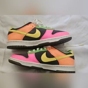 Nike Dunk Low in Pink, Orange, and Yellow